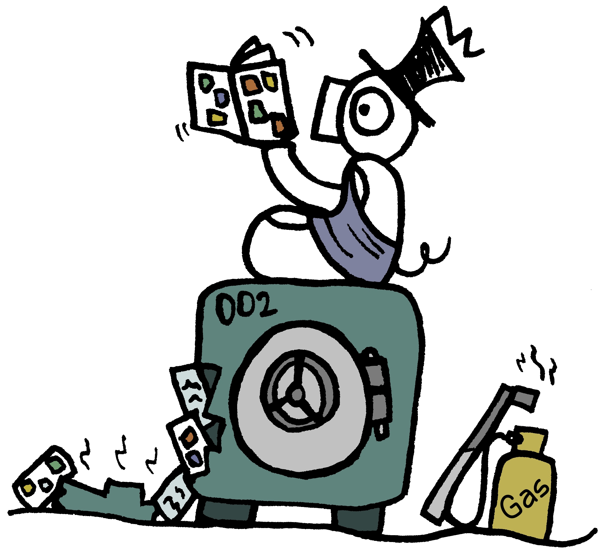 El del Sombrero leyendo sobre la bóveda
