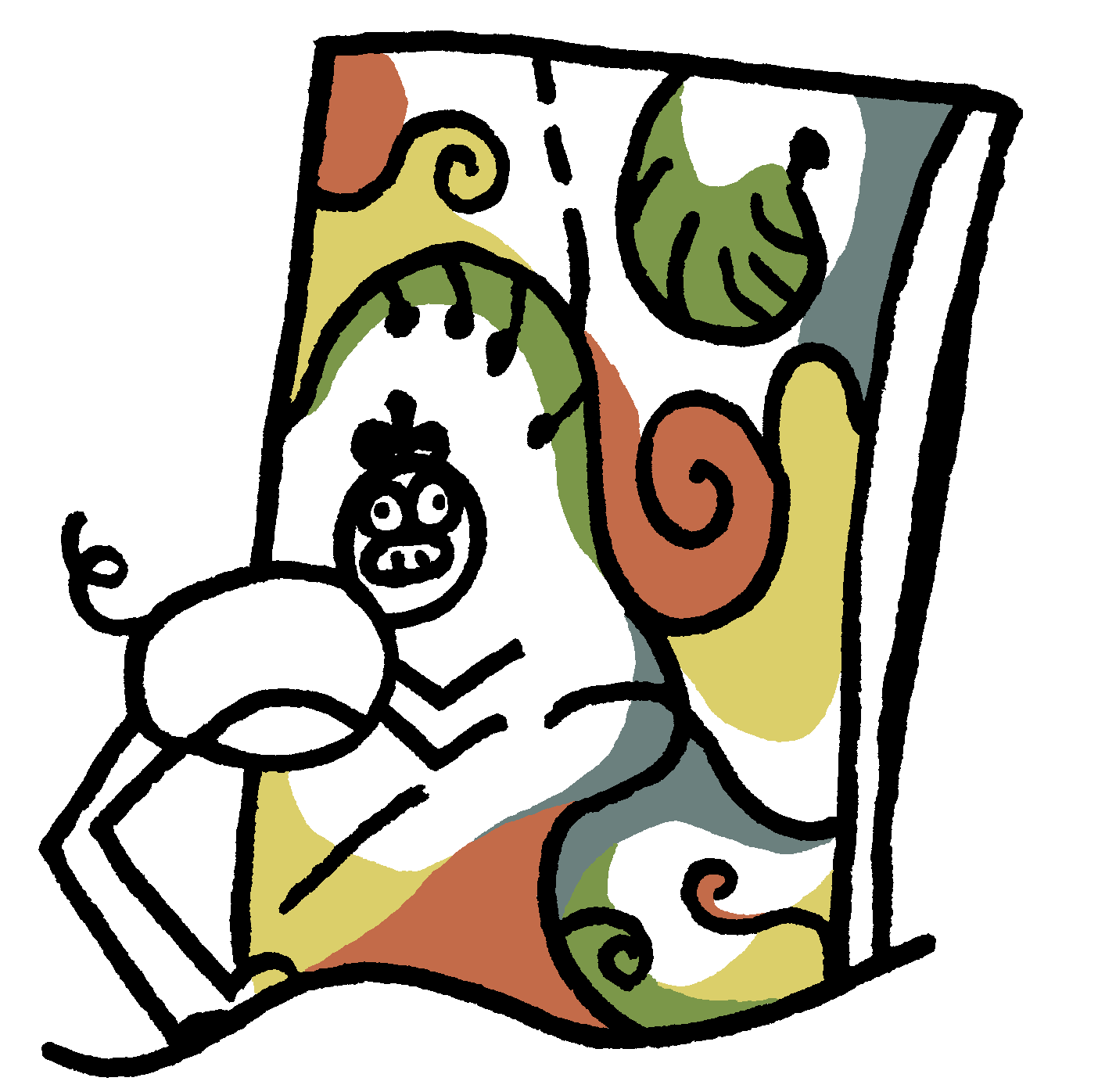 Jean Le'Gerd mostra il suo dipinto