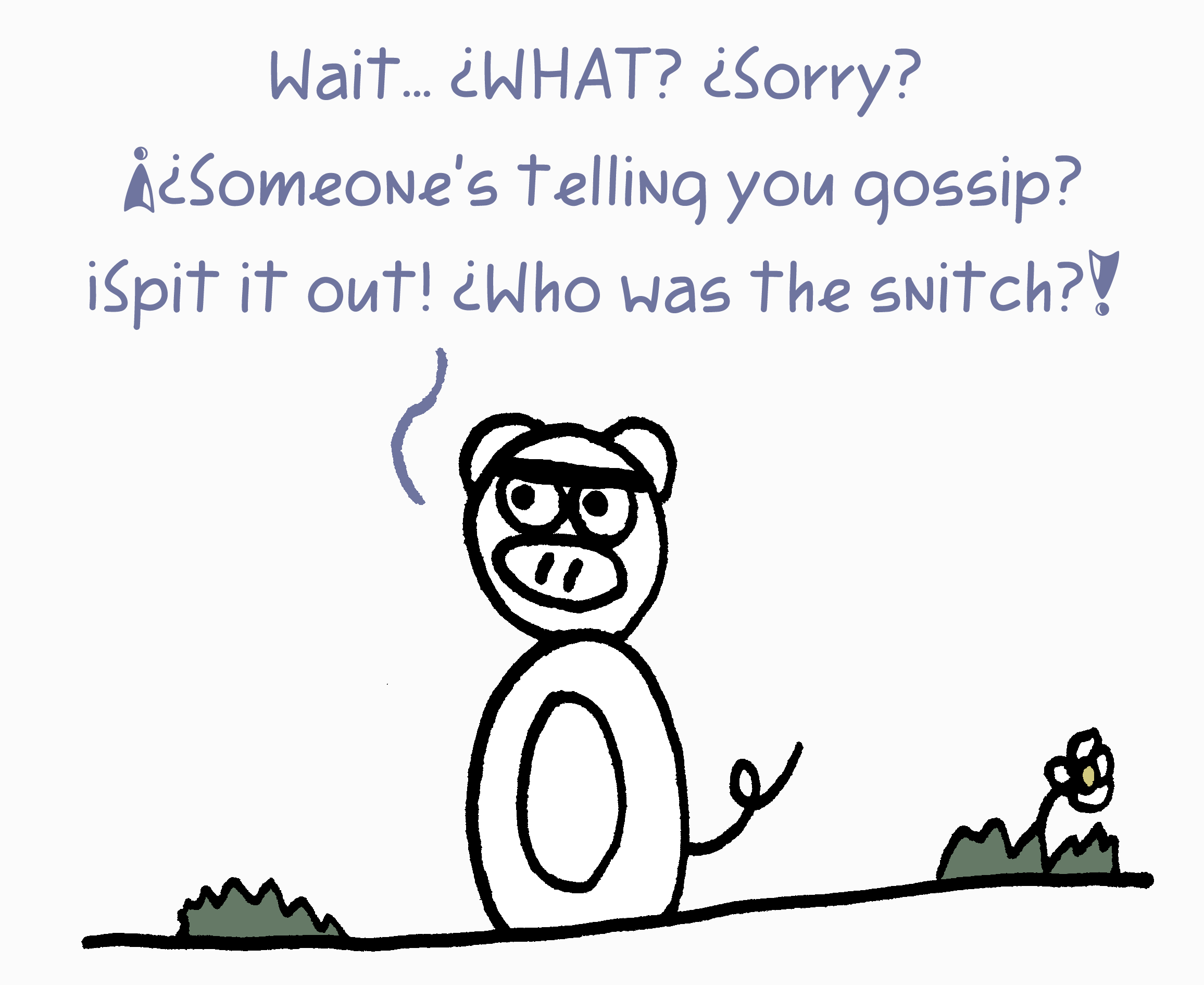 Pig complaining to Stormer