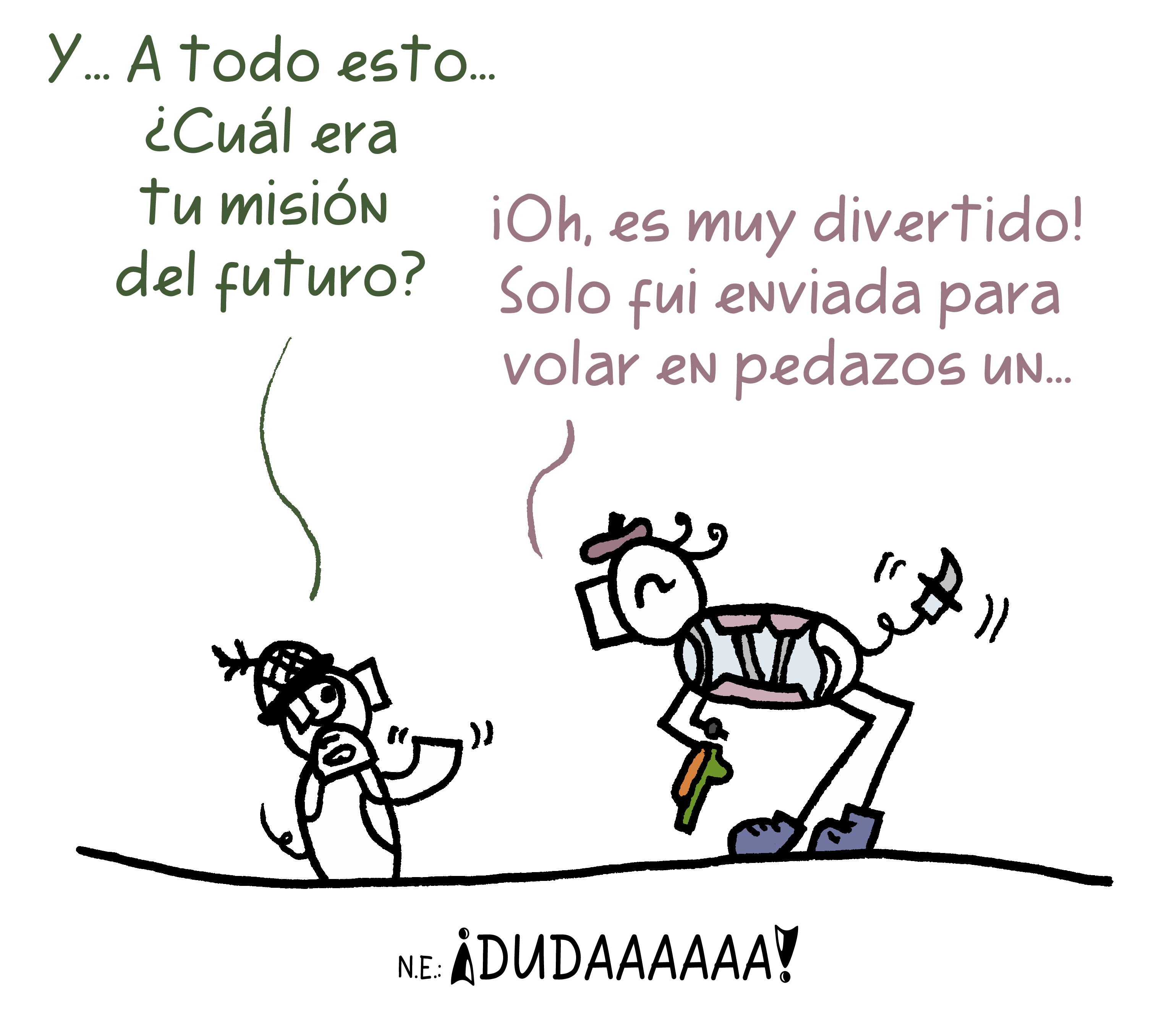 El Cerdo Supersoldado junto a una Gerda guerrera