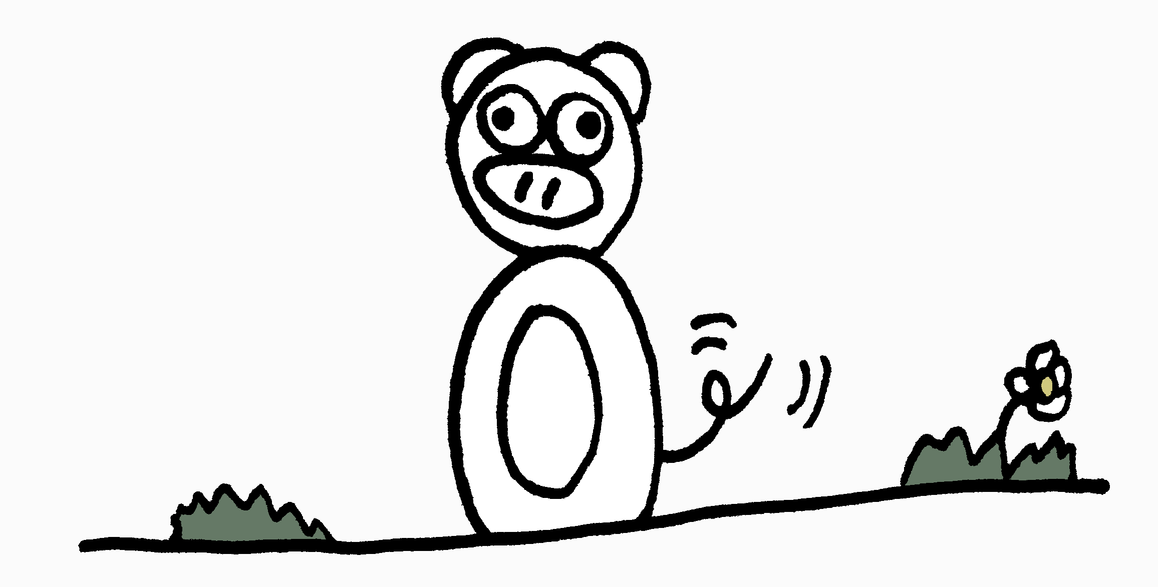 Pig looking forward