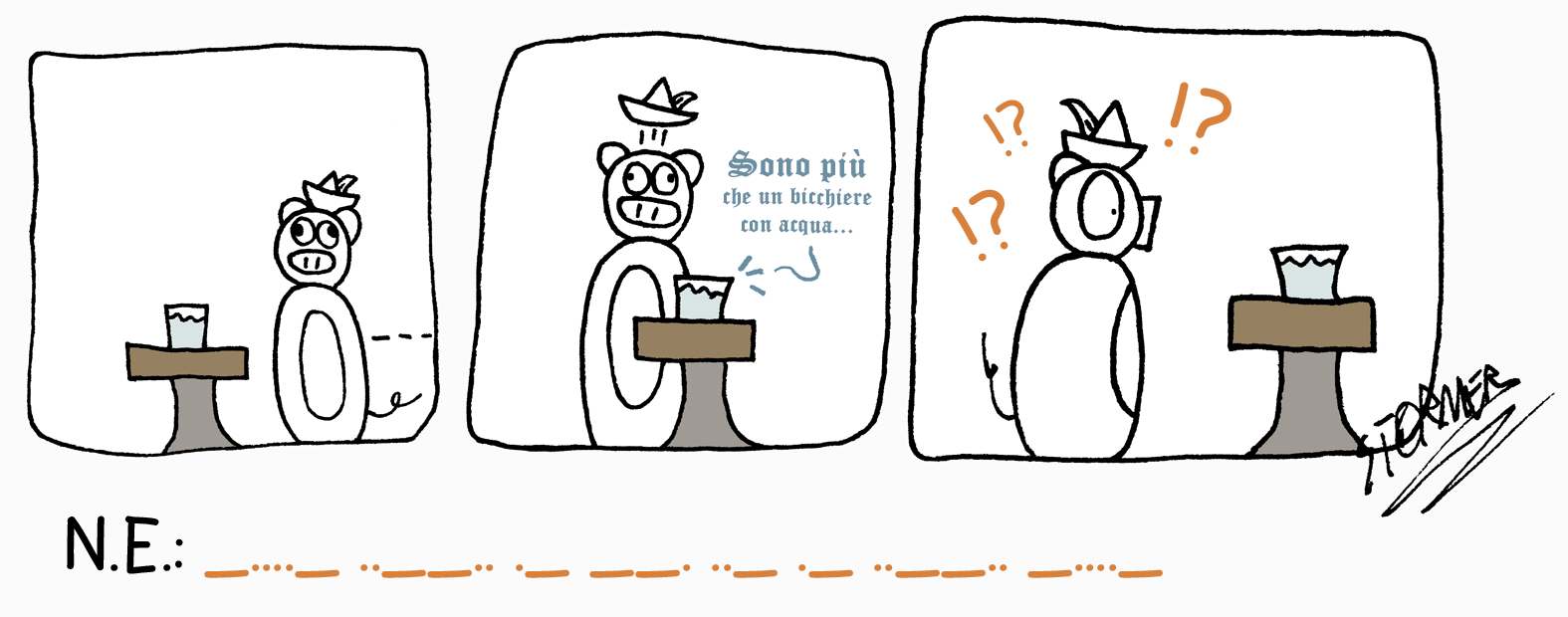 Fumetto Un Bicchiere d'Acqua
