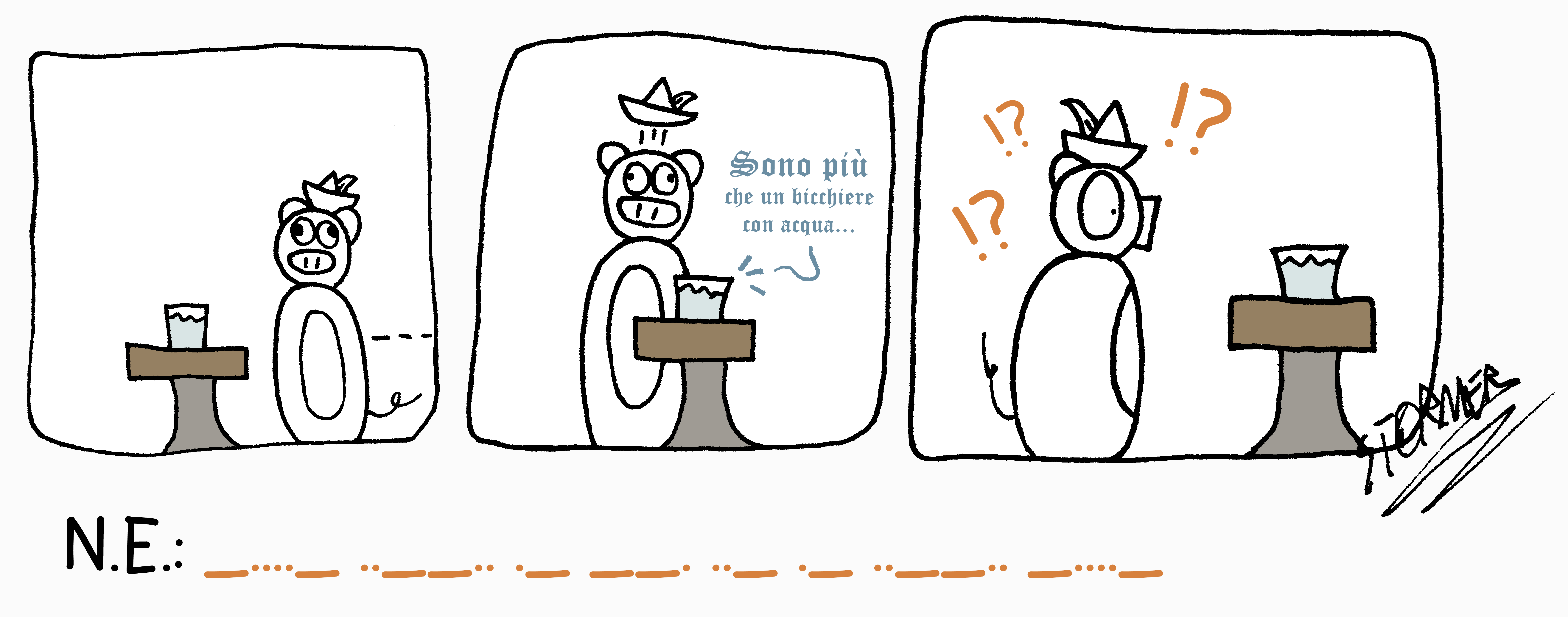 Fumetto Un Bicchiere d'Acqua