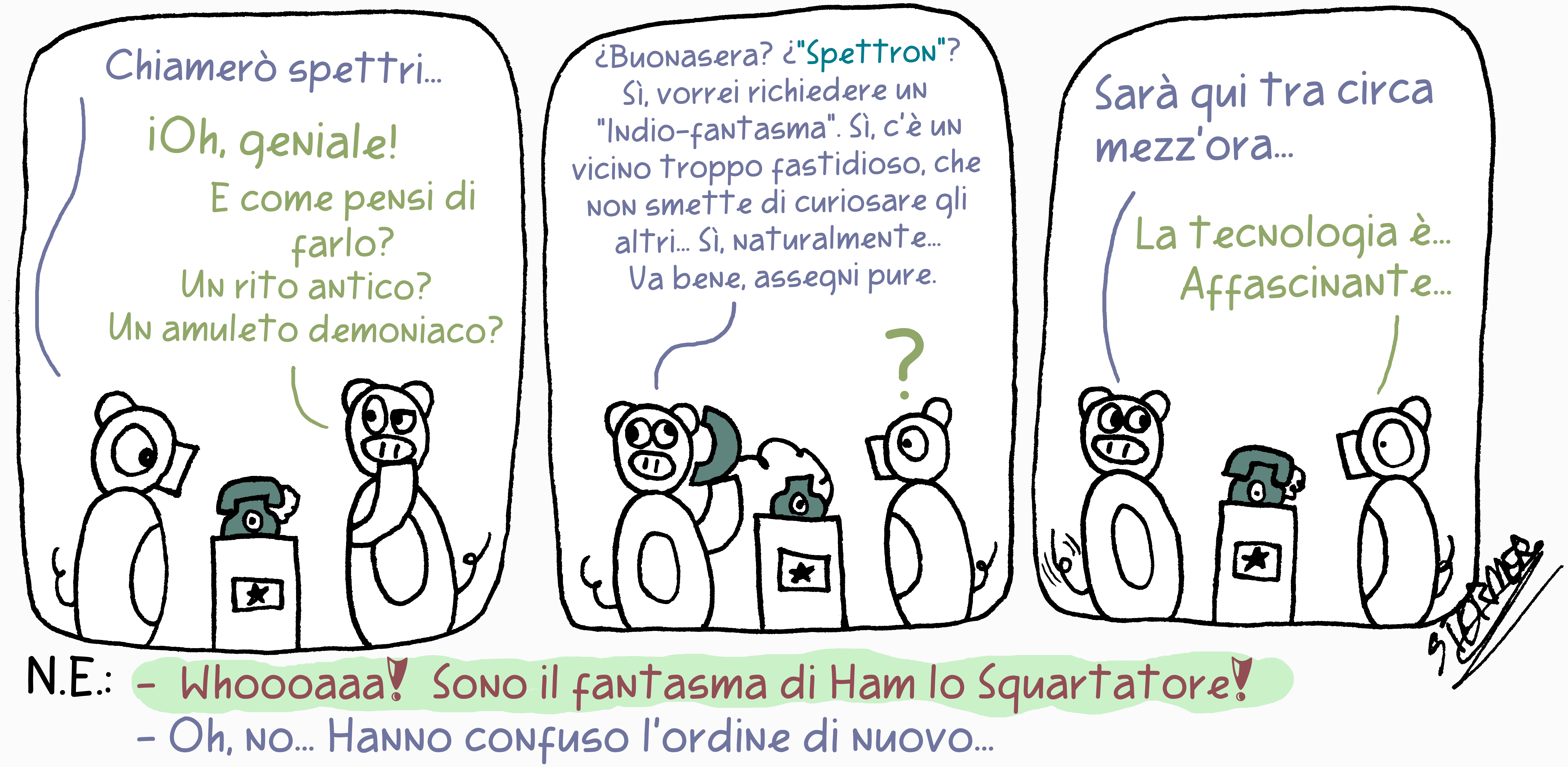 Fumetto Chiamare Spettri