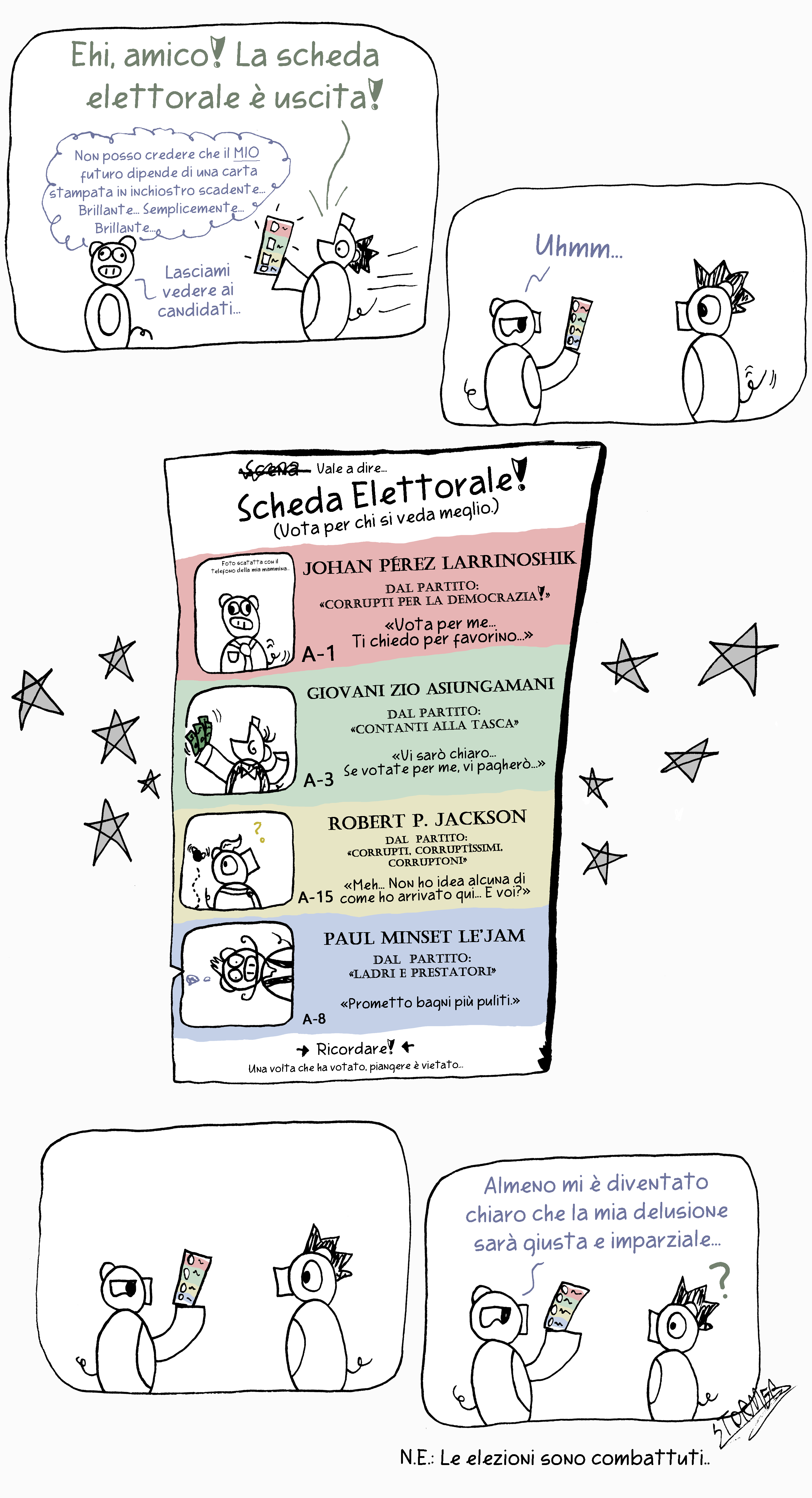 Fumetto Scheda Elettorale