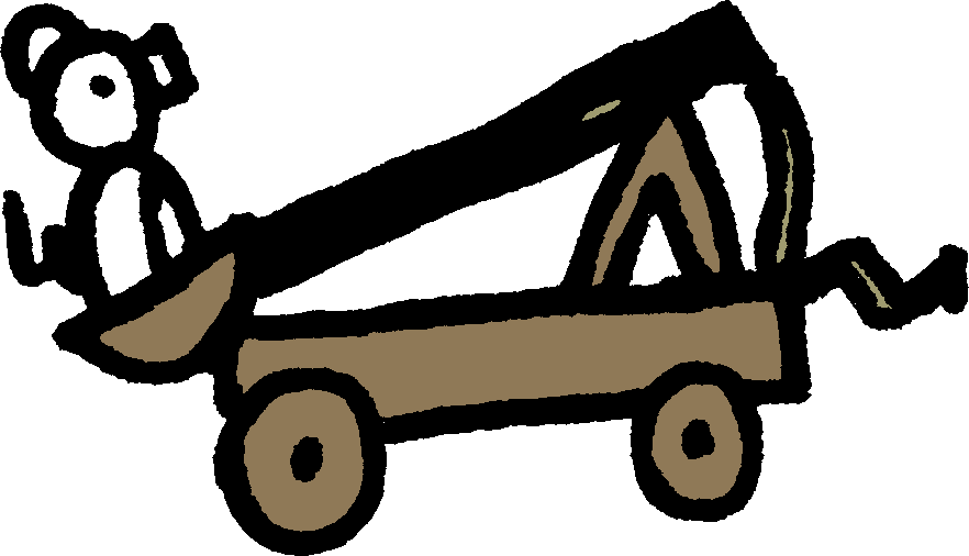 Pig on a catapult
